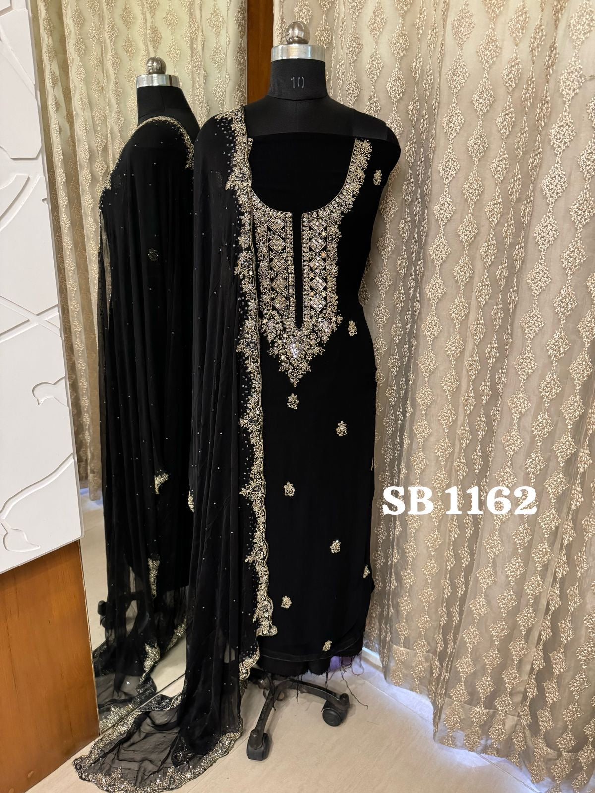 Rivash Gorgette Salwar suit Indian Salwar kameez - Saffronfashionindia
