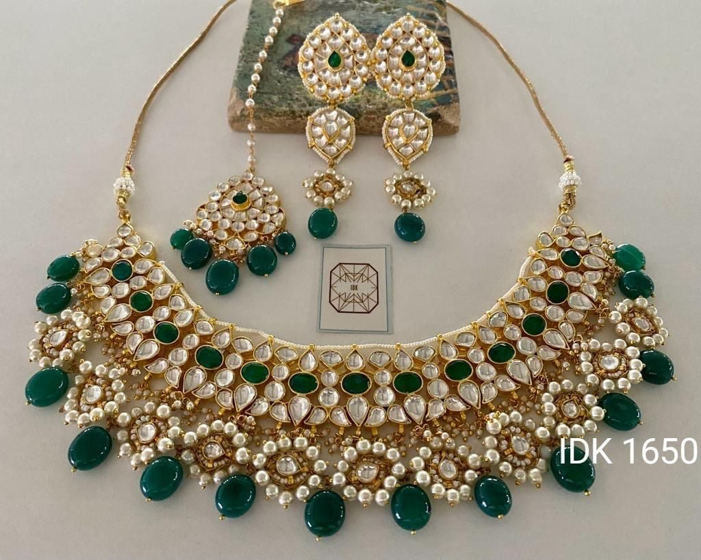 Rebika kundan bridal set traditional set - Saffronfashionindia