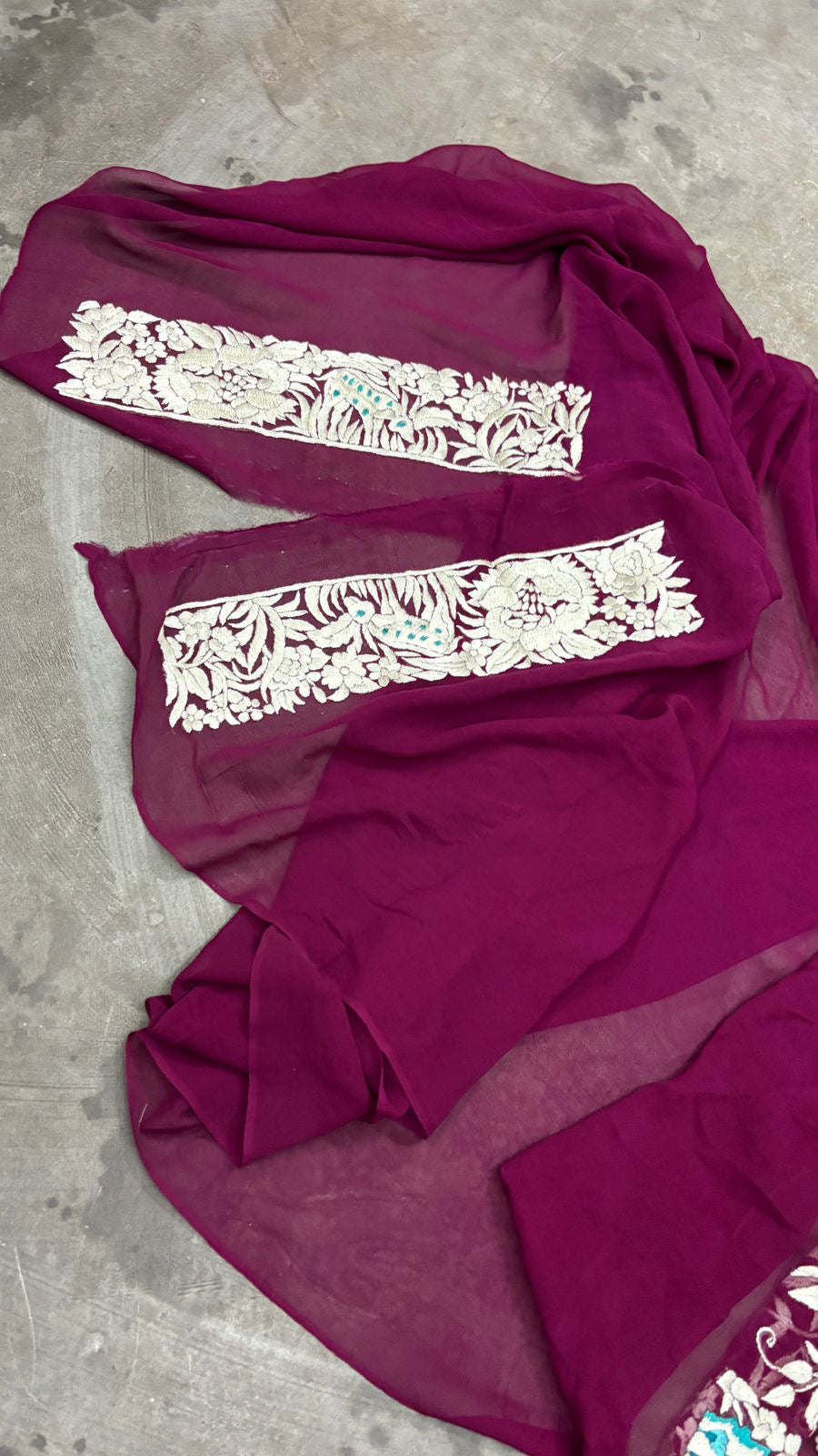 Vanika Parsi saree handcrafted saree Parsi gara sari Indian sarees blouse SaffronFashion