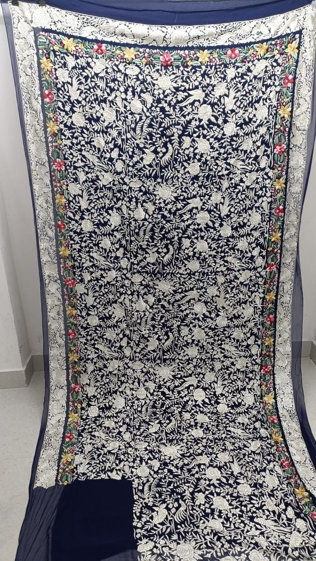 Rosal Authentix Parsi Gara Saree Trebdy Beautiful saree - Saffronfashionindia