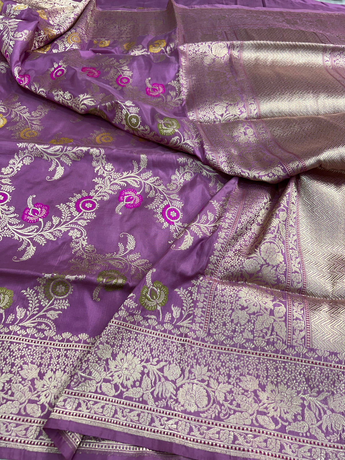 Exclusive handloom katan silk Kadwa saree iktara sari blouse SaffronFashion