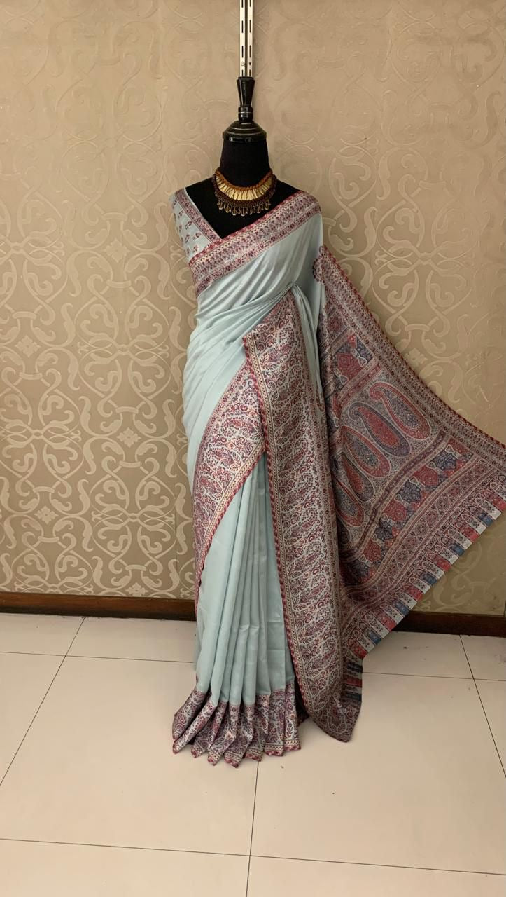 Savita Kani silk saree Indian saree traditional handwoven saree SaffronFashion