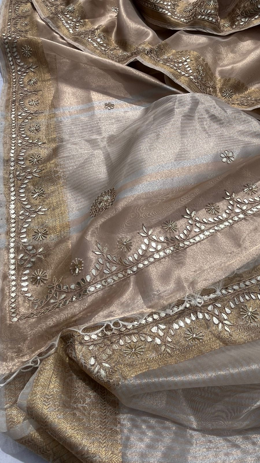 Handlooms Tissue Zari saree Partywear sarees - Saffronfashionindia