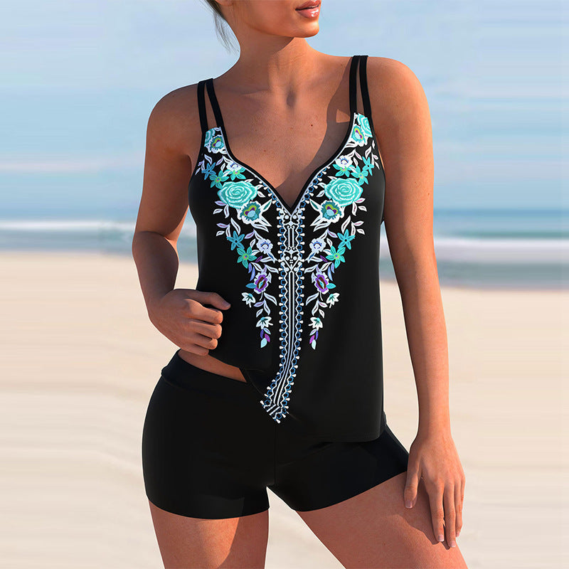 Women's Printed Plus Size Bikini Swimsuit Saffronfashionindia