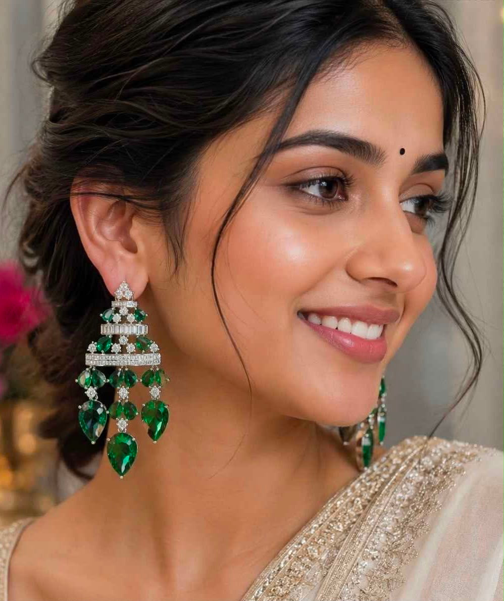 Stone earrings for women cocktail earrings partywear earrings SaffronFashion