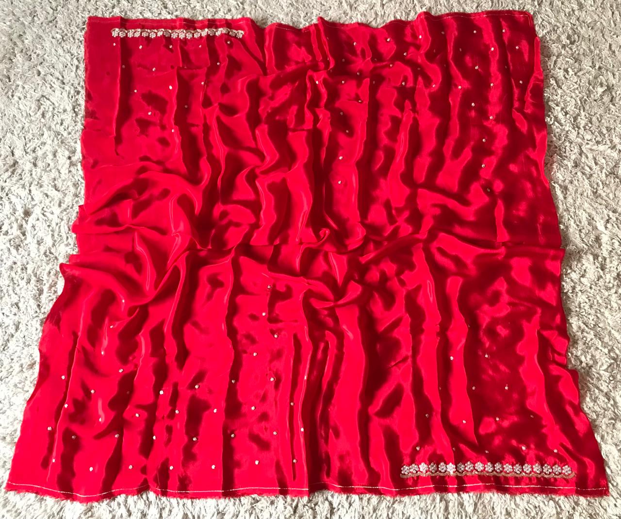 Hafaza beauty saree crepe silk sarees Saffronfashionindia
