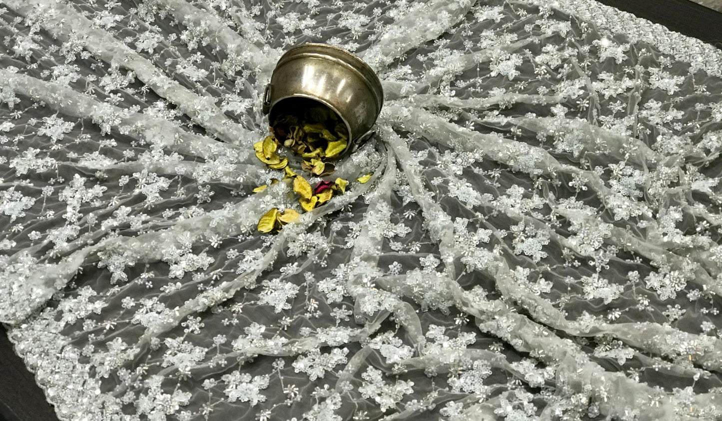 Designer net saree stylish sari blouse wedding sarees SaffronFashion