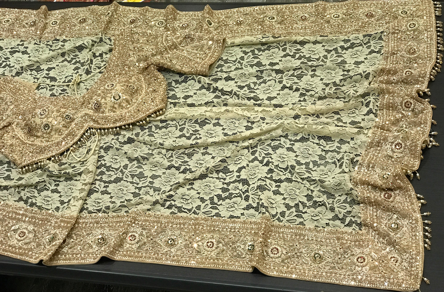Crocia lacy saree partywear saree women saree with stitched blouse Saffronfashionindia
