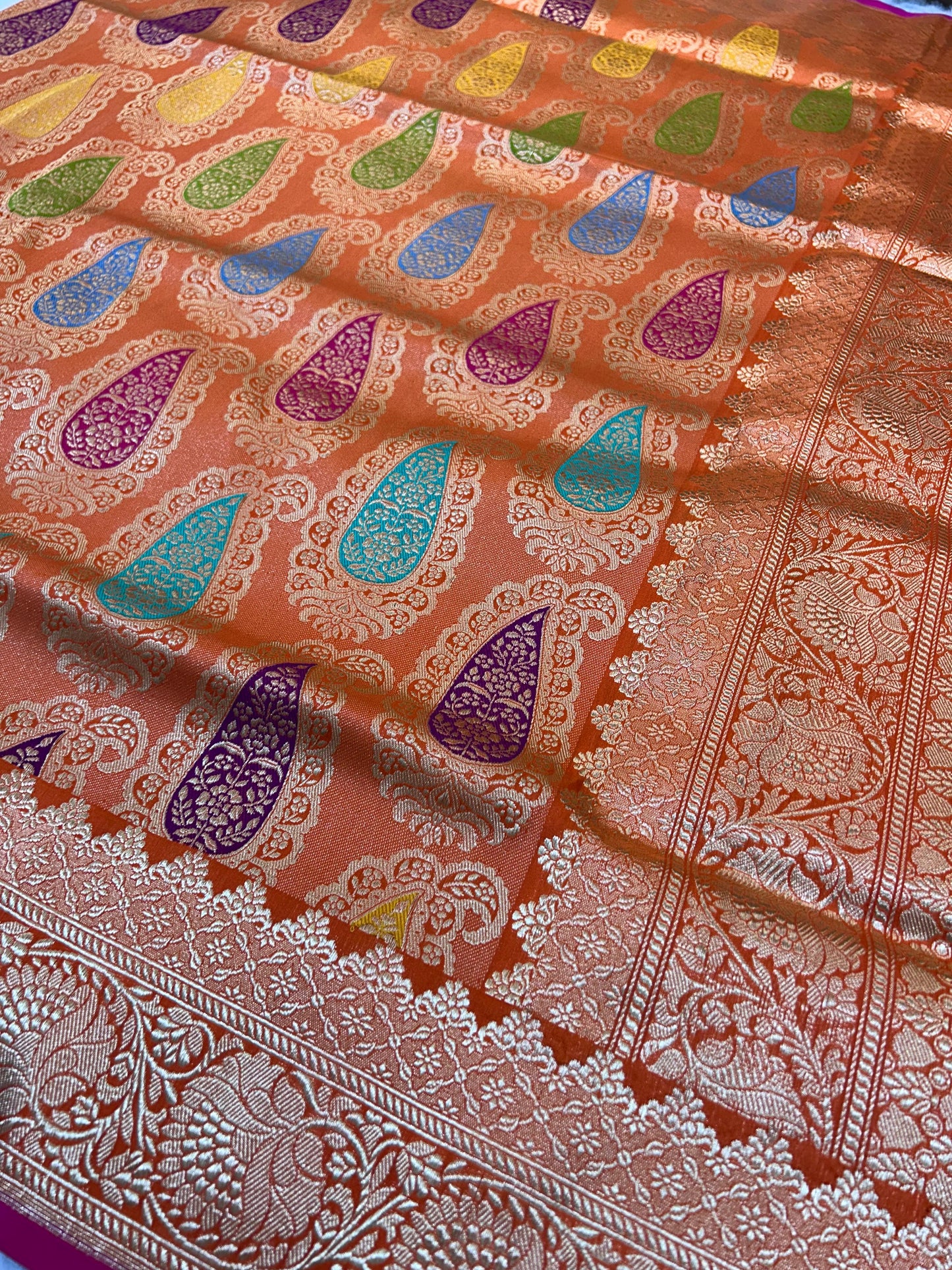 Exclusive ikatra saree khimkhab sarees blouse traditional Indian heritage sari blouse Saffronfashionindia