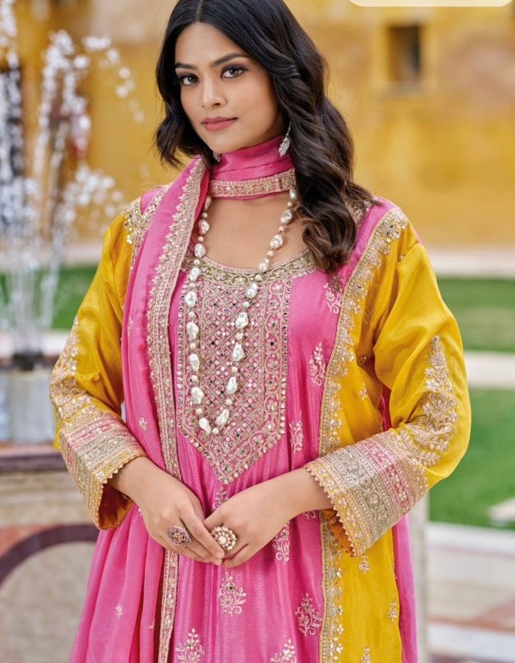 Noorjaha dress Indian Pakistani gharara dress - Saffronfashionindia