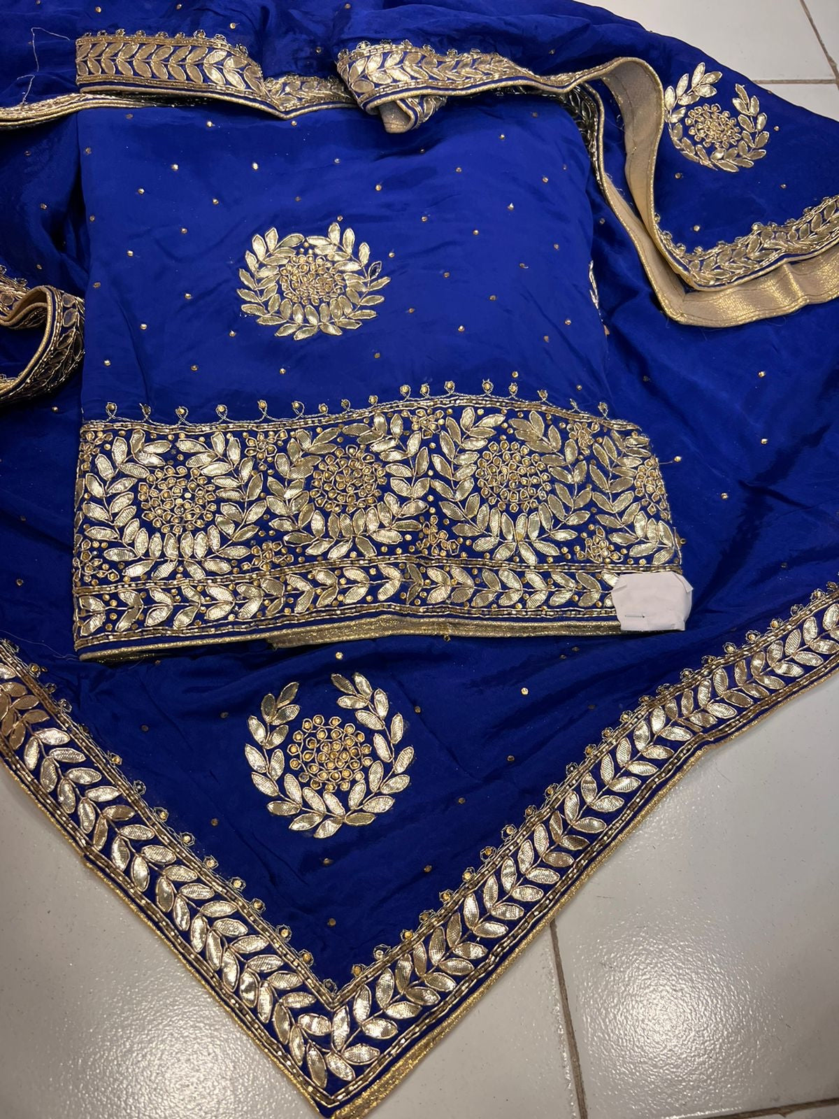 royal blue color punjabi suit