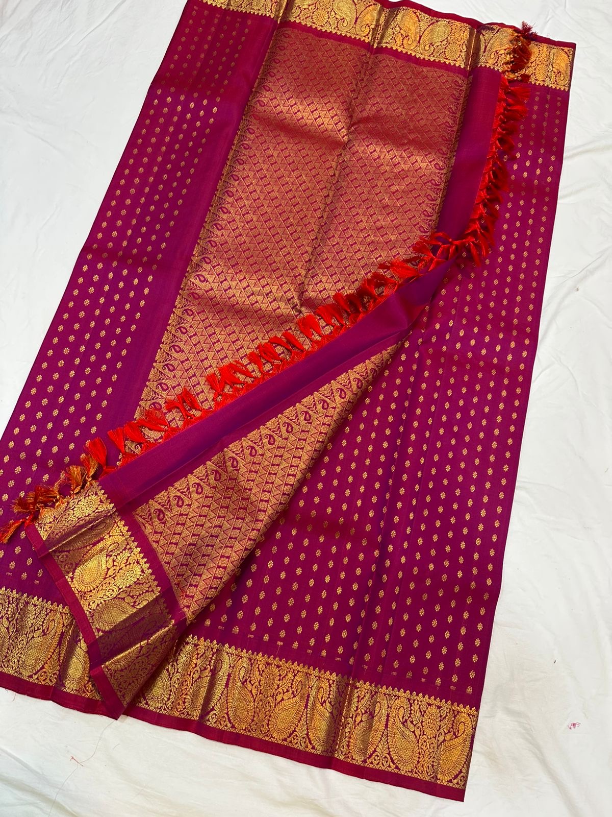 Radhika Kanjeevaram silk dupatta Saffronfashion