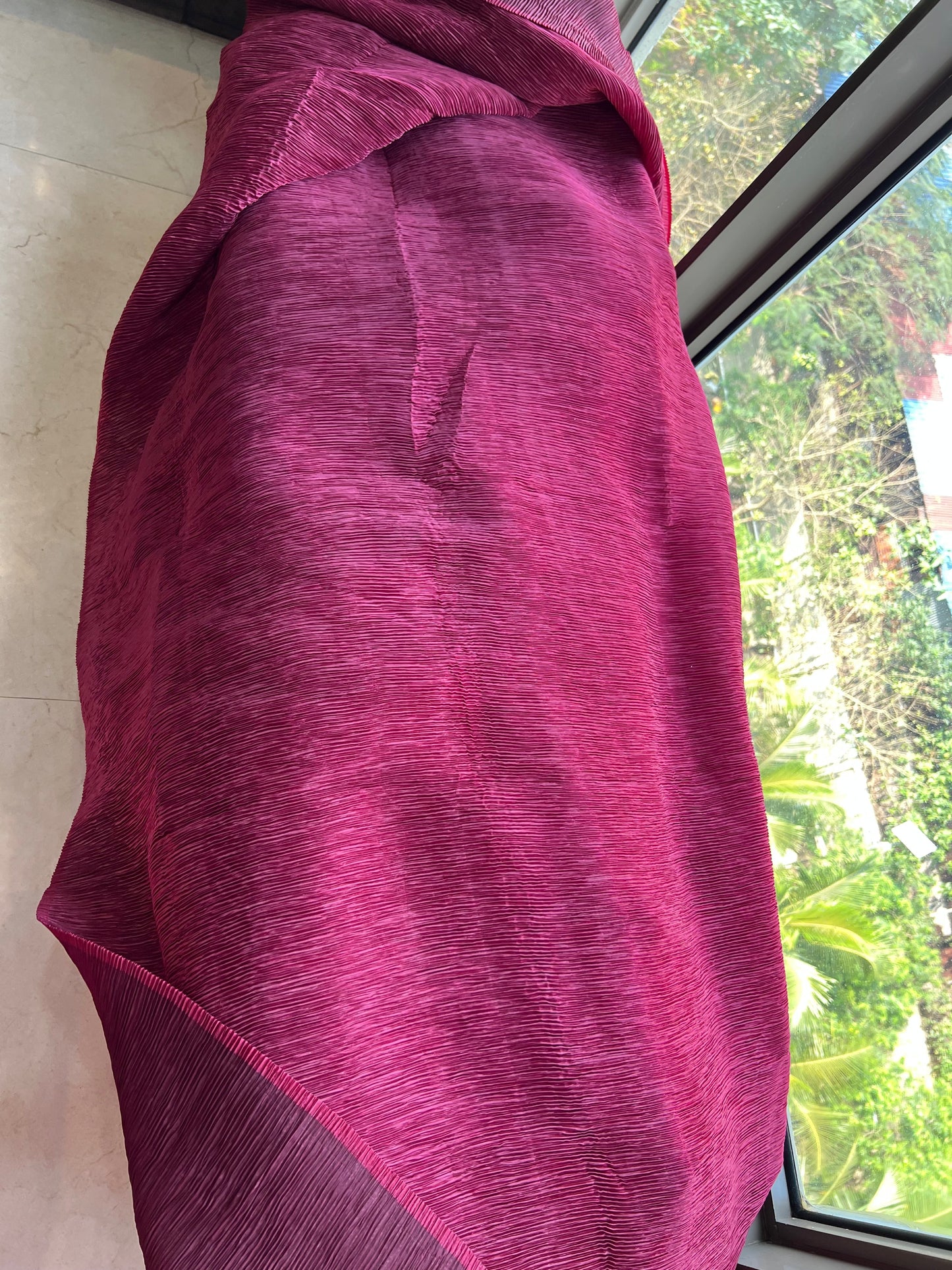 Ruffles saree Partywear sari Celebrity Bollywood sari blouse SaffronFashion