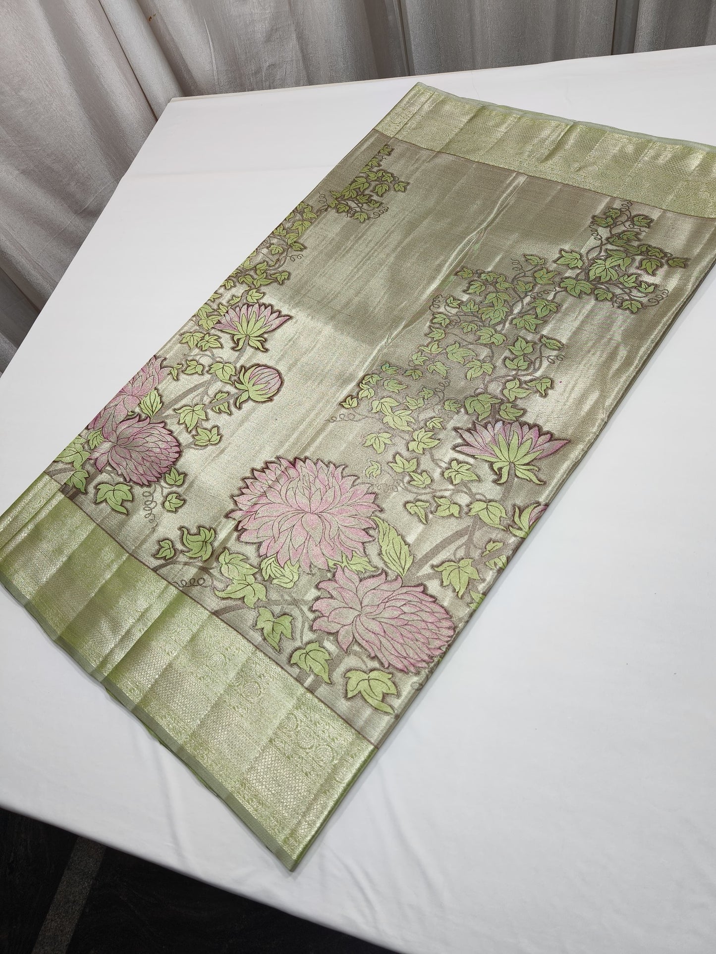 Hafisha Pure Kanjeevaram Silk Saree Indian Traditional Sarees SaffronFashion