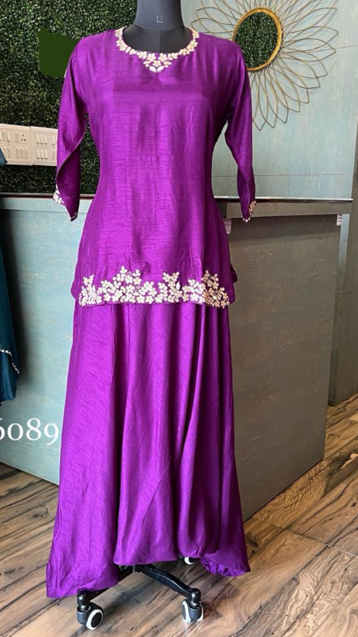 Purple Gottapatti indowestern dress - Saffronfashionindia