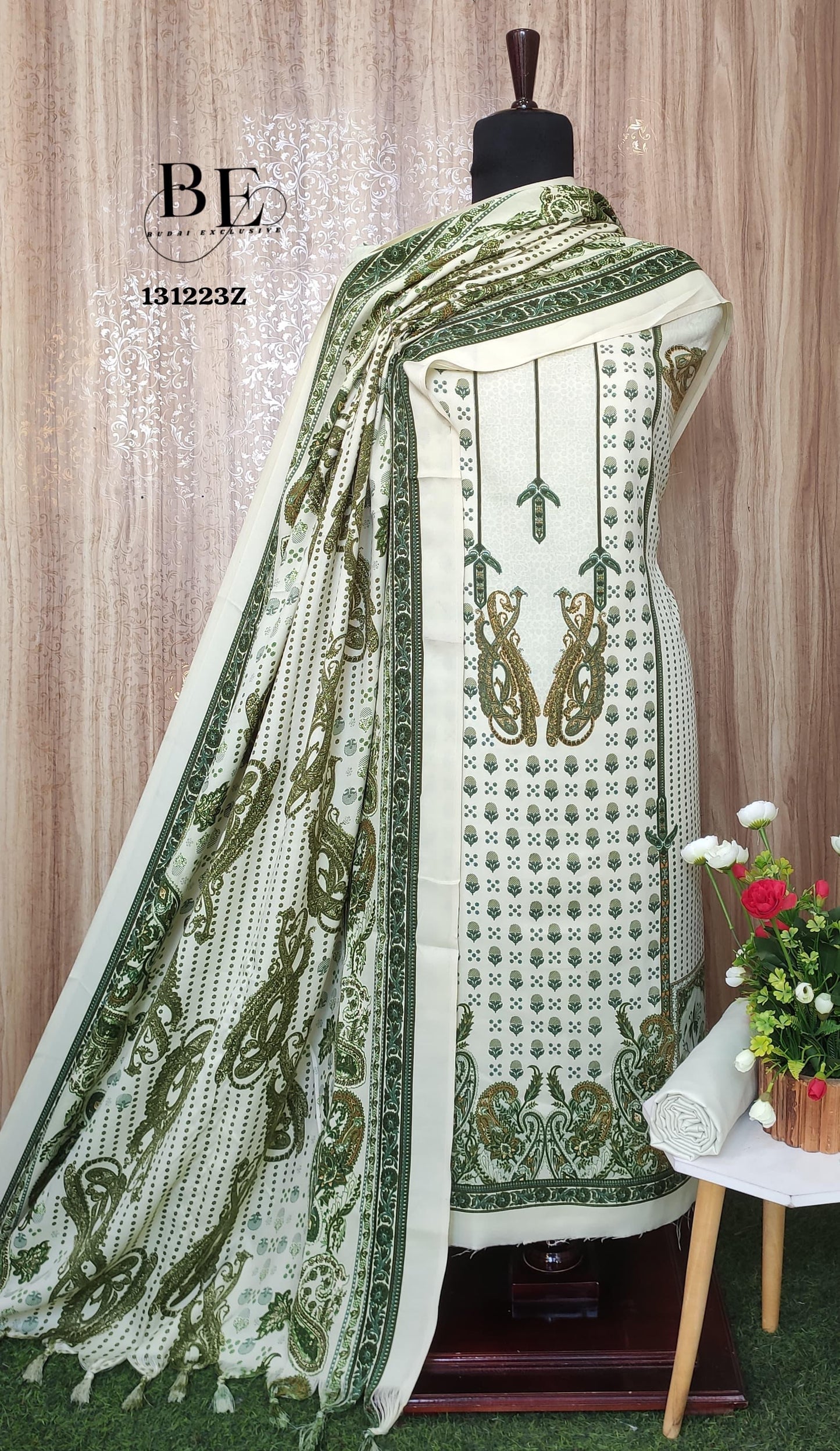 Printed Pashmina Beautiful Salwar Suits Women Suit - Saffronfashionindia