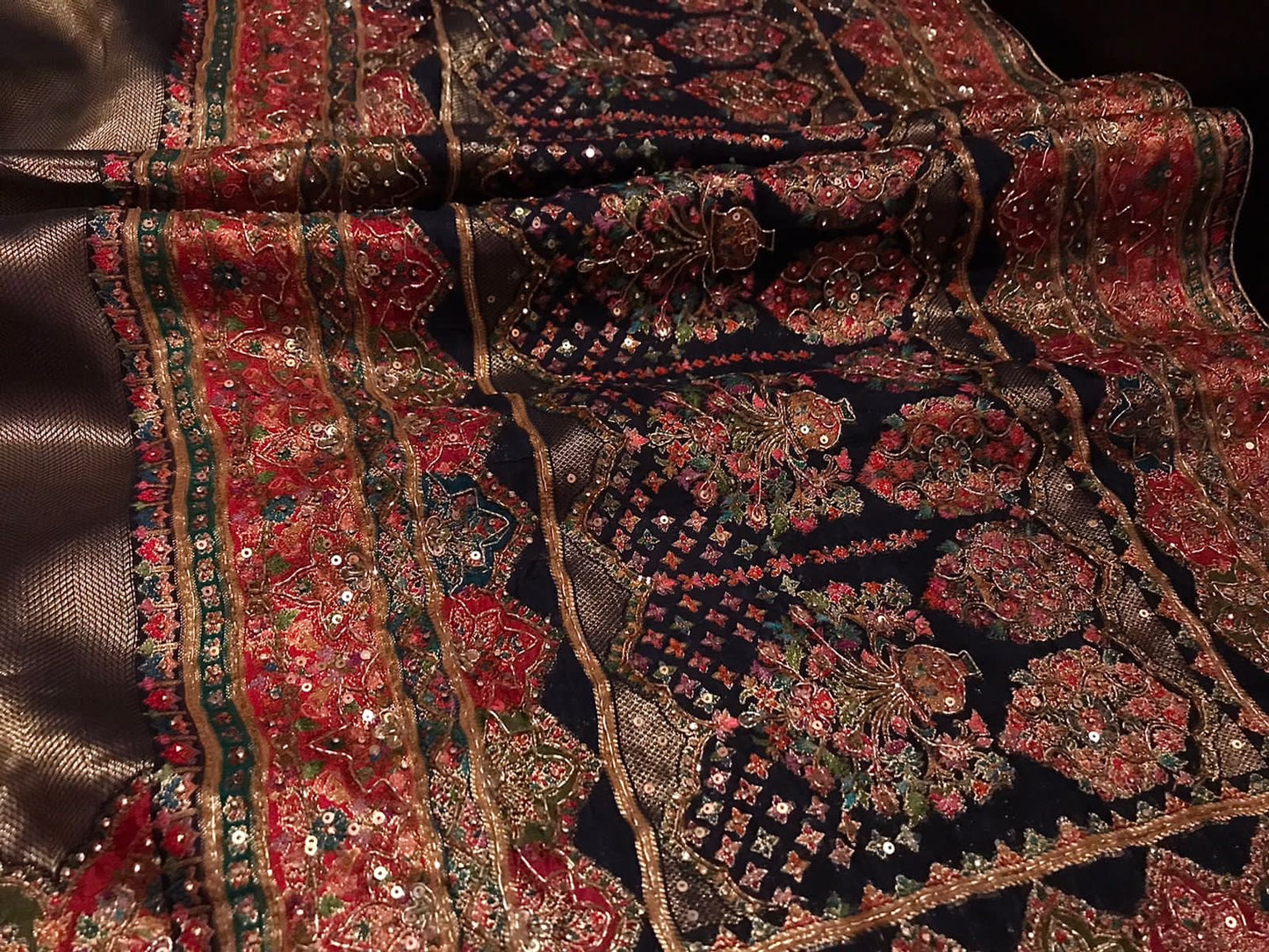Kani Silk saree Kashmiri sarees Indian sari blouse SaffronFashion