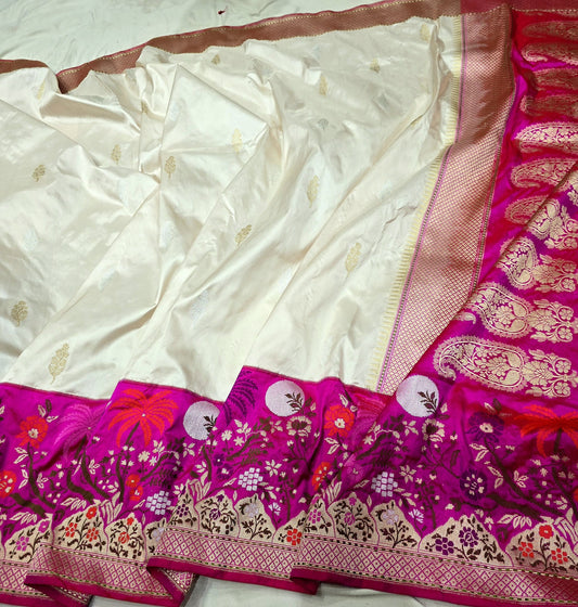 Vintage Banarsi kadwa saree Indian sarees women sari blouse SaffronFashion