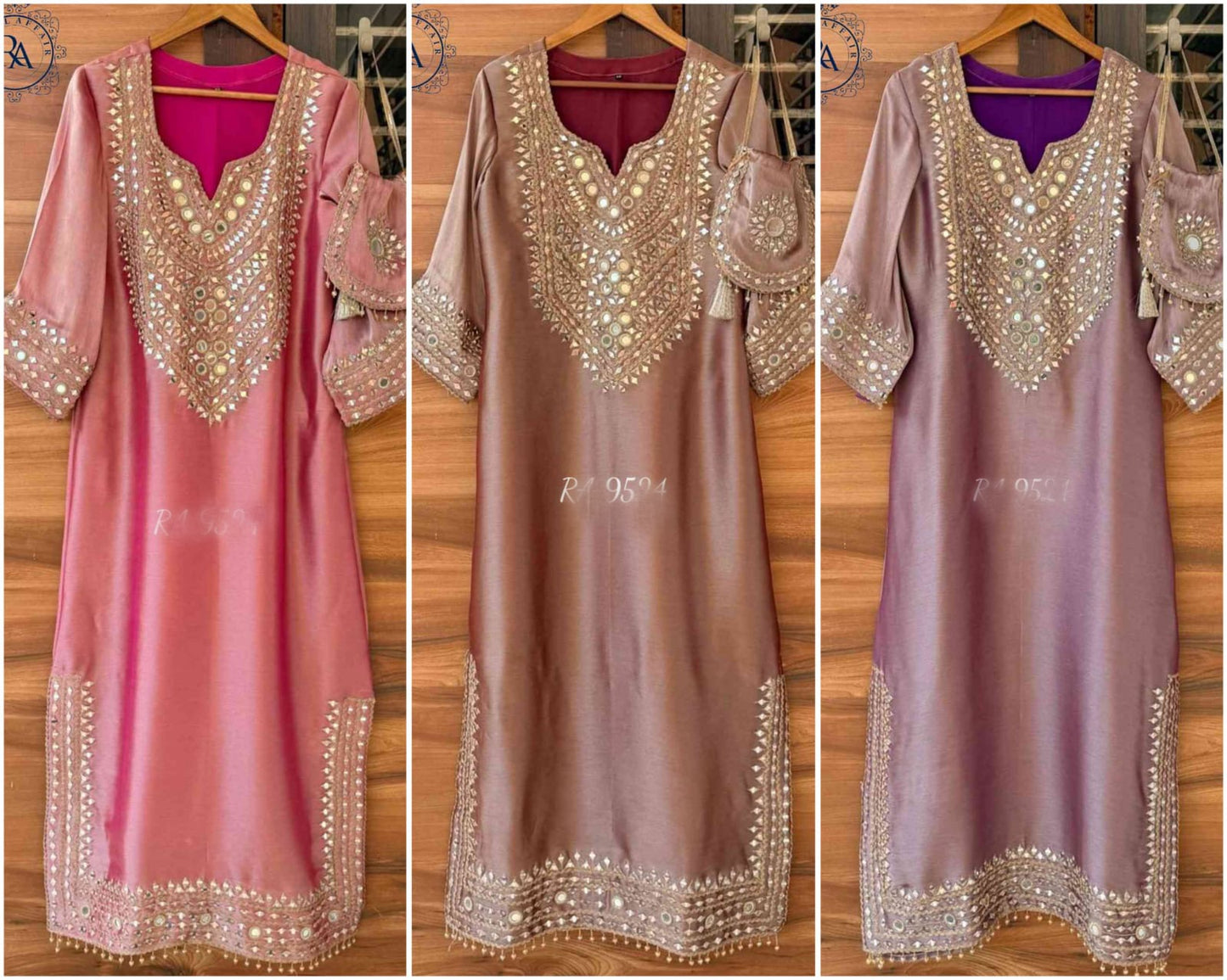 Tissue designer dress stitched dress long dresses Saffronfashionindia