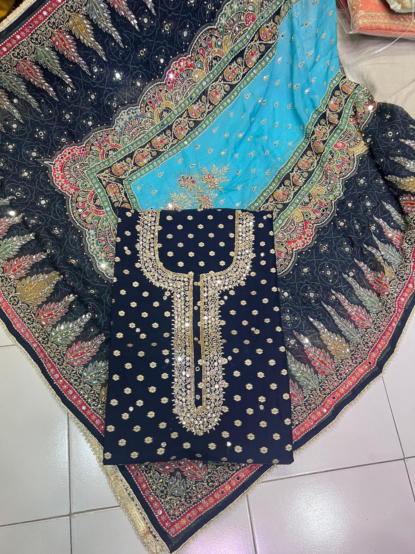 Simmer Organza Suit Punjabi Salwar suit - Saffronfashionindia