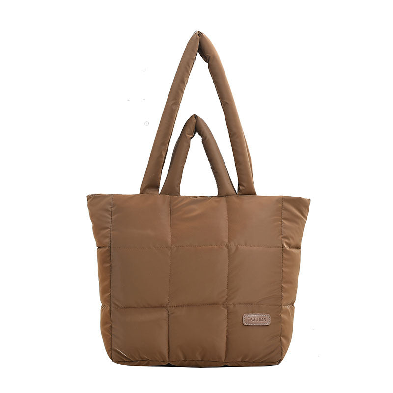 Cotton Jacket Bag Large Capacity Down Jacket Portable Shoulder Bag - Saffronfashionindia
