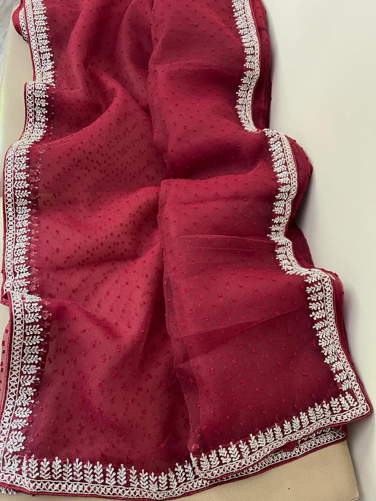Lavasha organza saree beautiful saree women sari - Saffronfashionindia