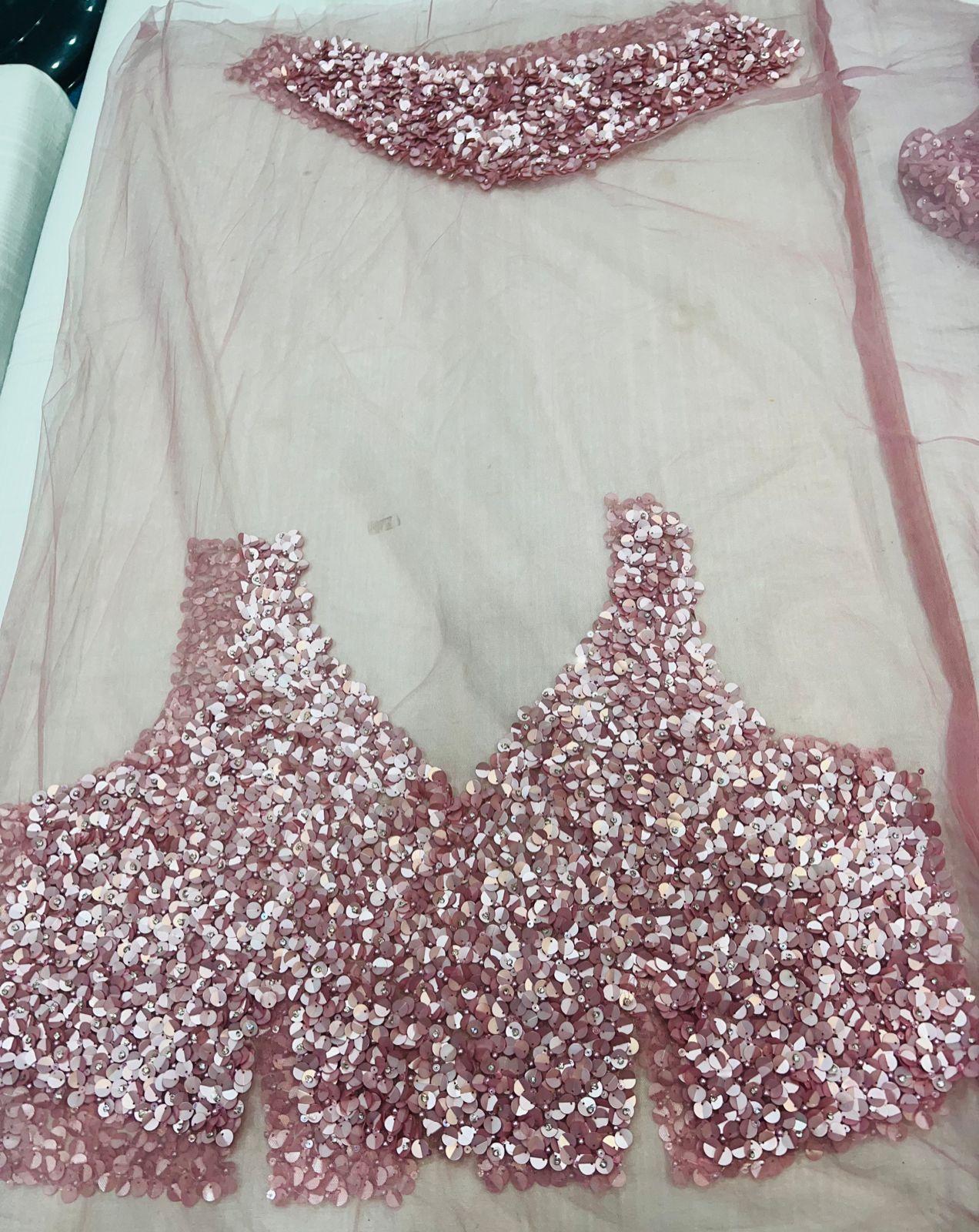 Fairy inspired pink organza saris - Saffronfashionindia