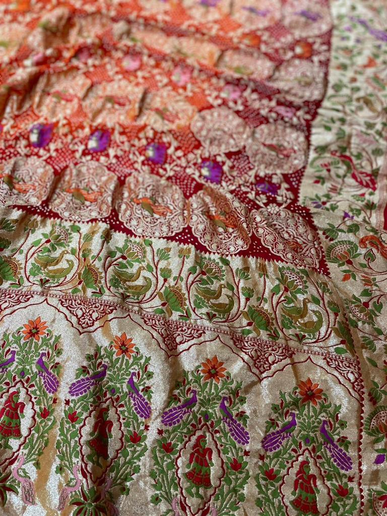 Sunaina bandhej gorgette dupatta - Saffronfashionindia