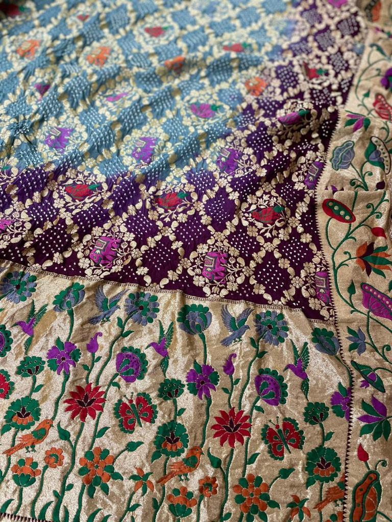 Mahira bandhani gorgette dupatta Saffronfashion
