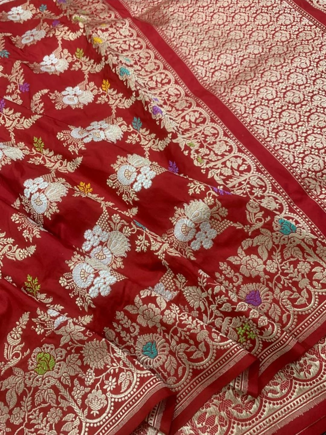 Dulhan premium Banarsi Katan kadwa saree - Saffronfashionindia