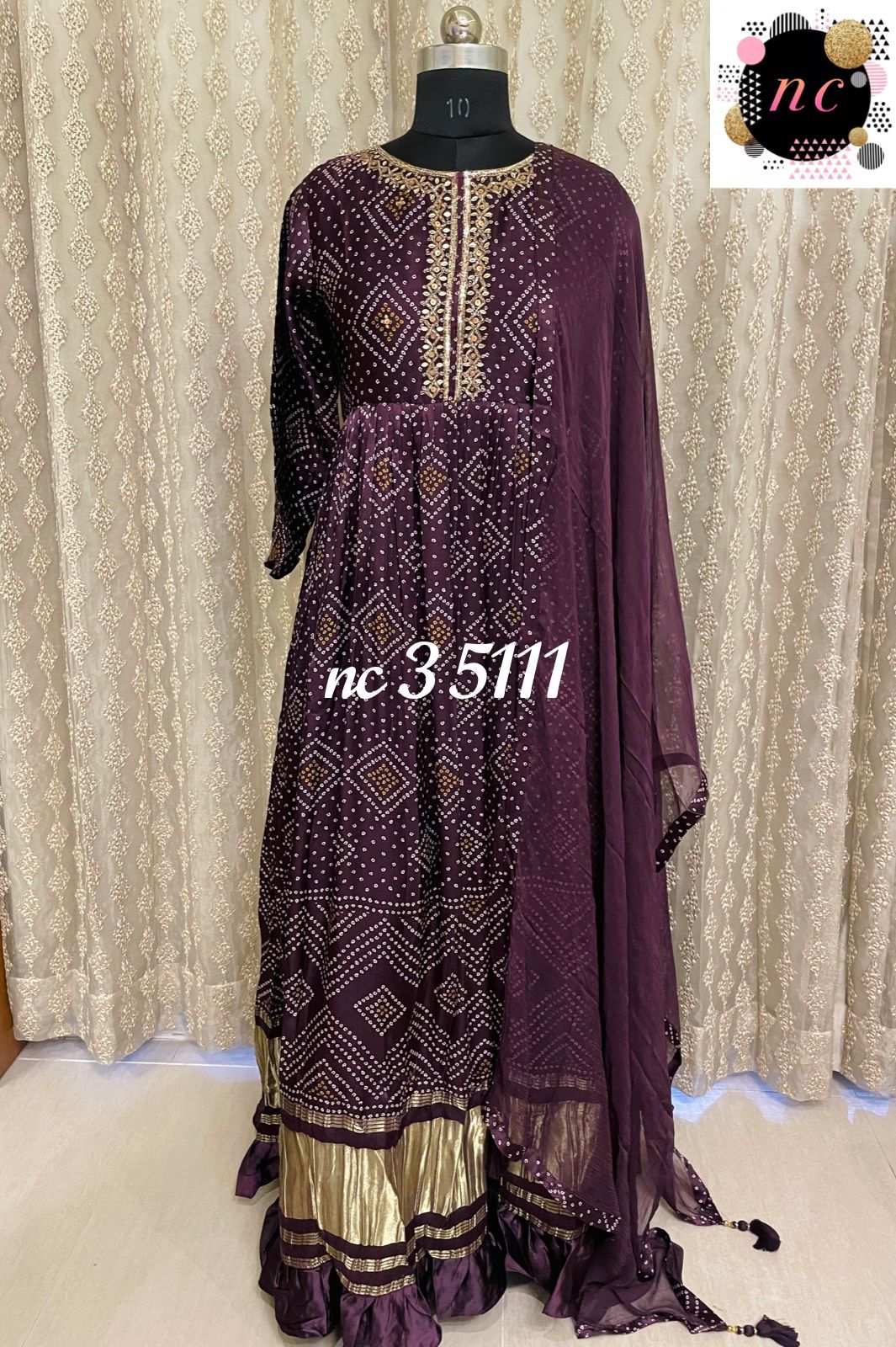 Royal ramp inspired gajji silk dress gown - Saffronfashionindia