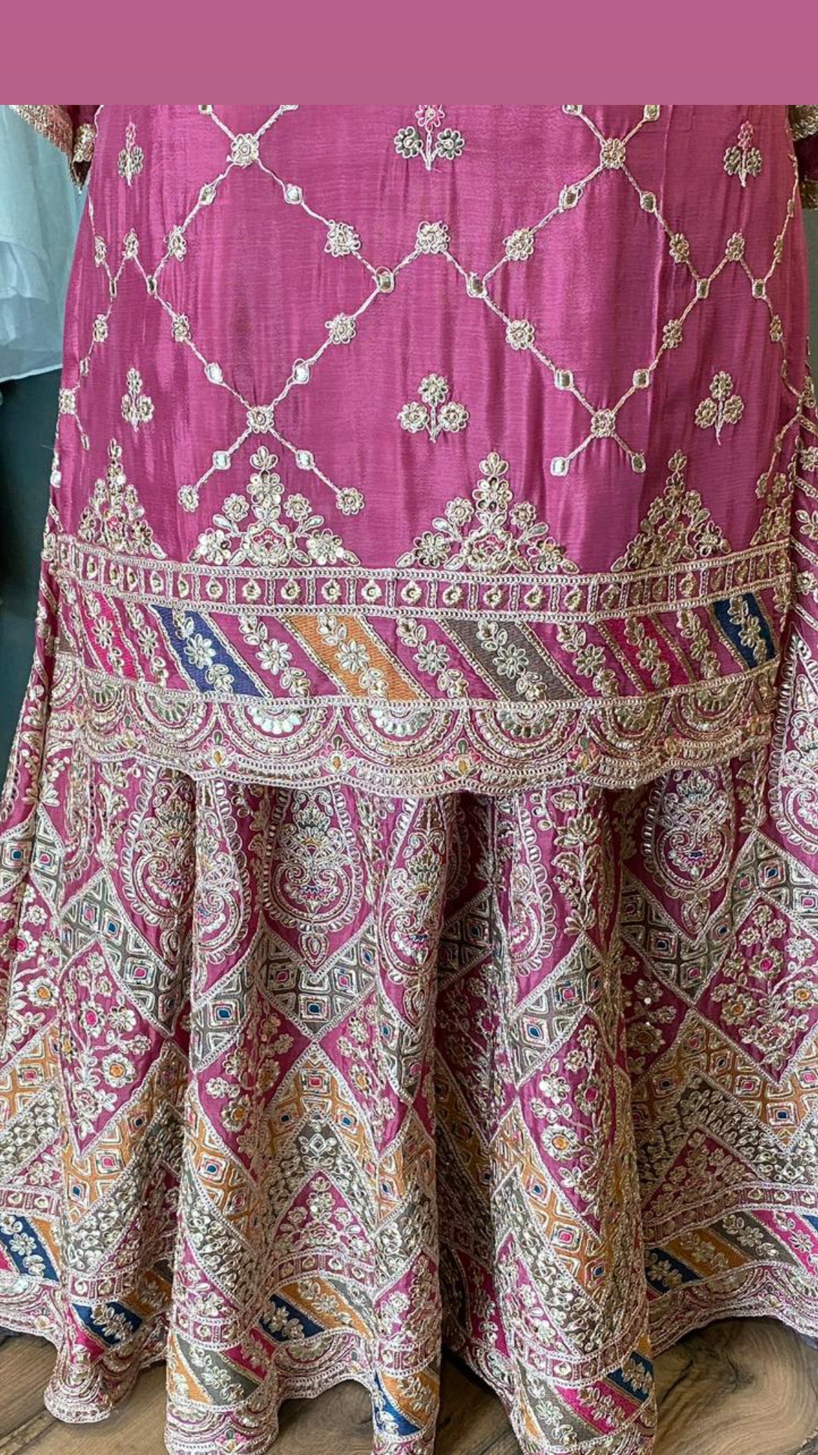 Pinashi Pakistani sharara dress - Saffronfashionindia