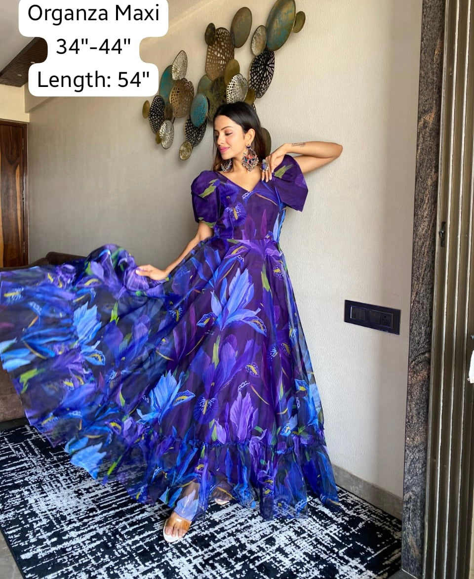 Munisha blue organza dress, 42 Munisha blue organza dress, 42