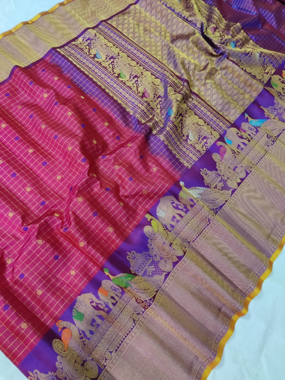 Pinakha Gadwal saree/traditional saree/sari - Saffronfashionindia