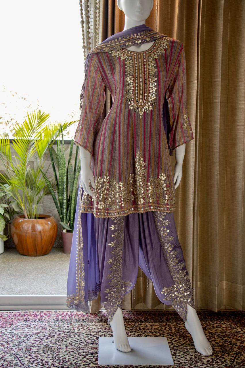 Lisa Anarkali dhoti dress - Saffronfashionindia
