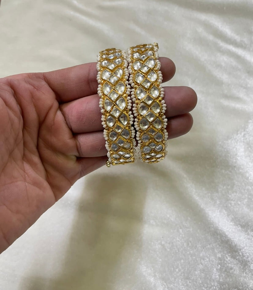 Jhanvi Kundan bangle - Saffronfashionindia