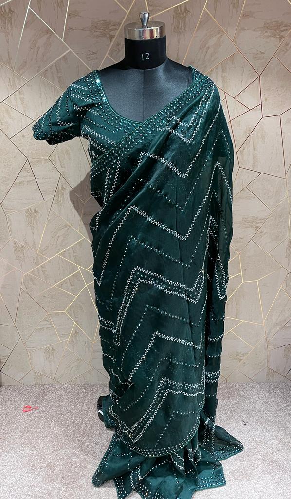Victorian inspired saree - Saffronfashionindia
