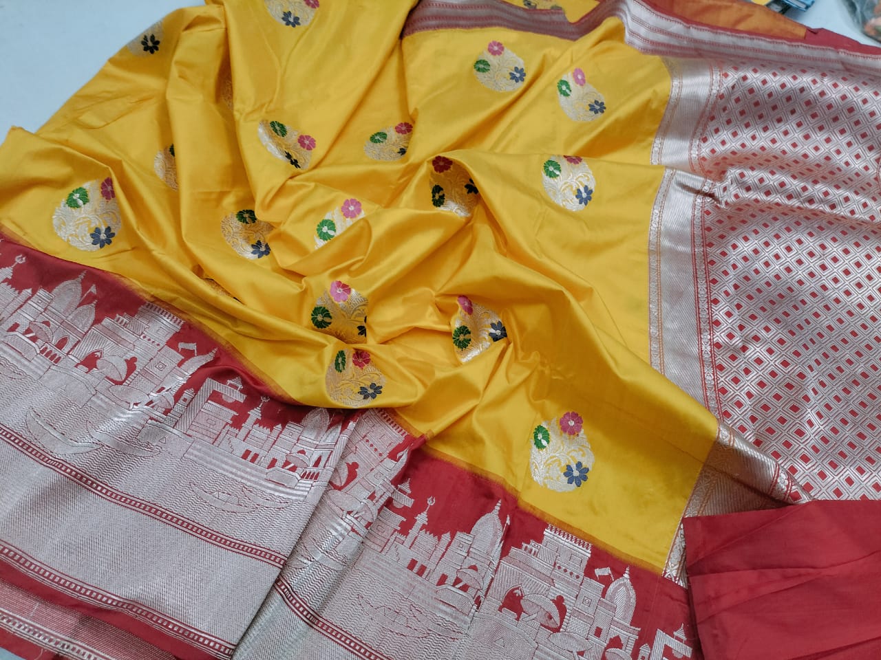 Ganga ghat inspired saree - Saffronfashionindia