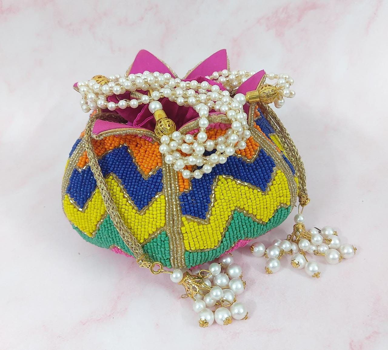 Beaded potlis - Saffronfashionindia