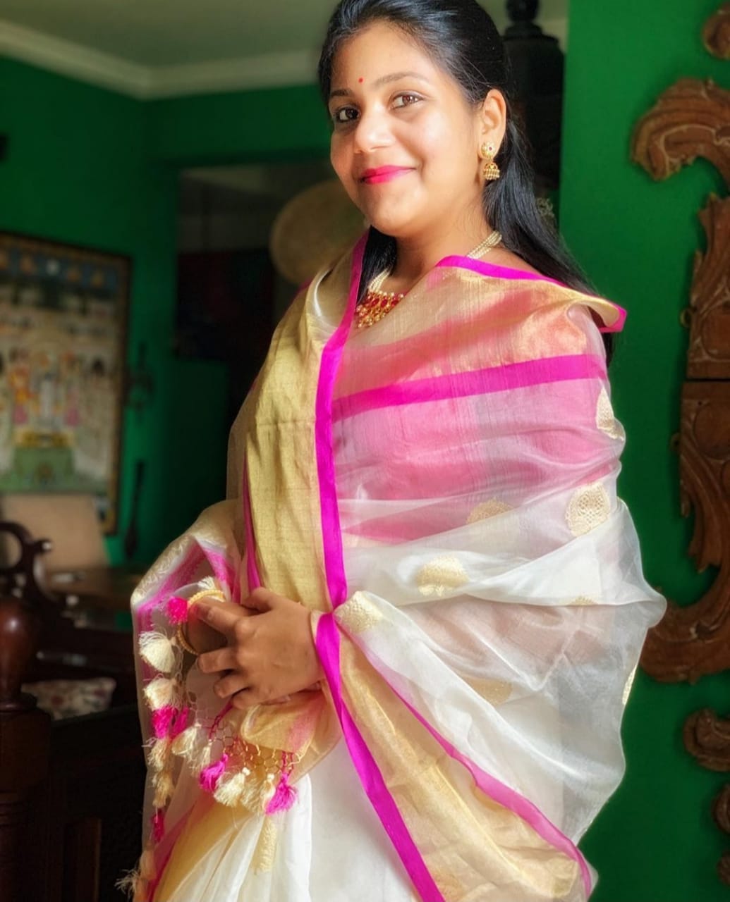 Arzoo kora banarsi saree - Saffronfashionindia