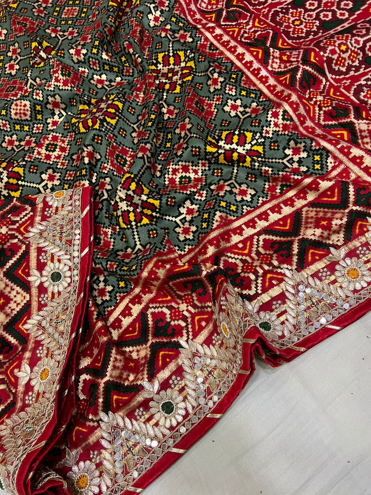Patola gottapatti reception saree - Saffronfashionindia