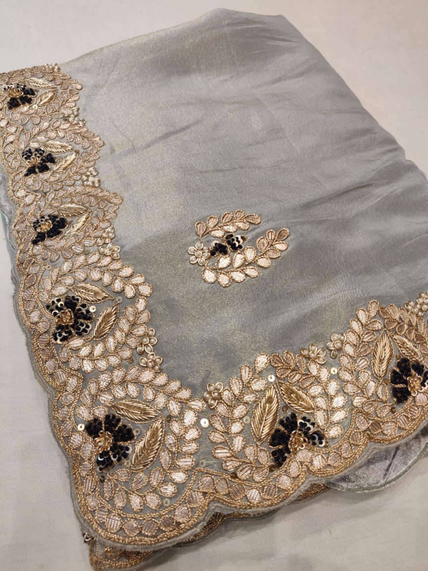 Kivasha zardosi saree - Saffronfashionindia
