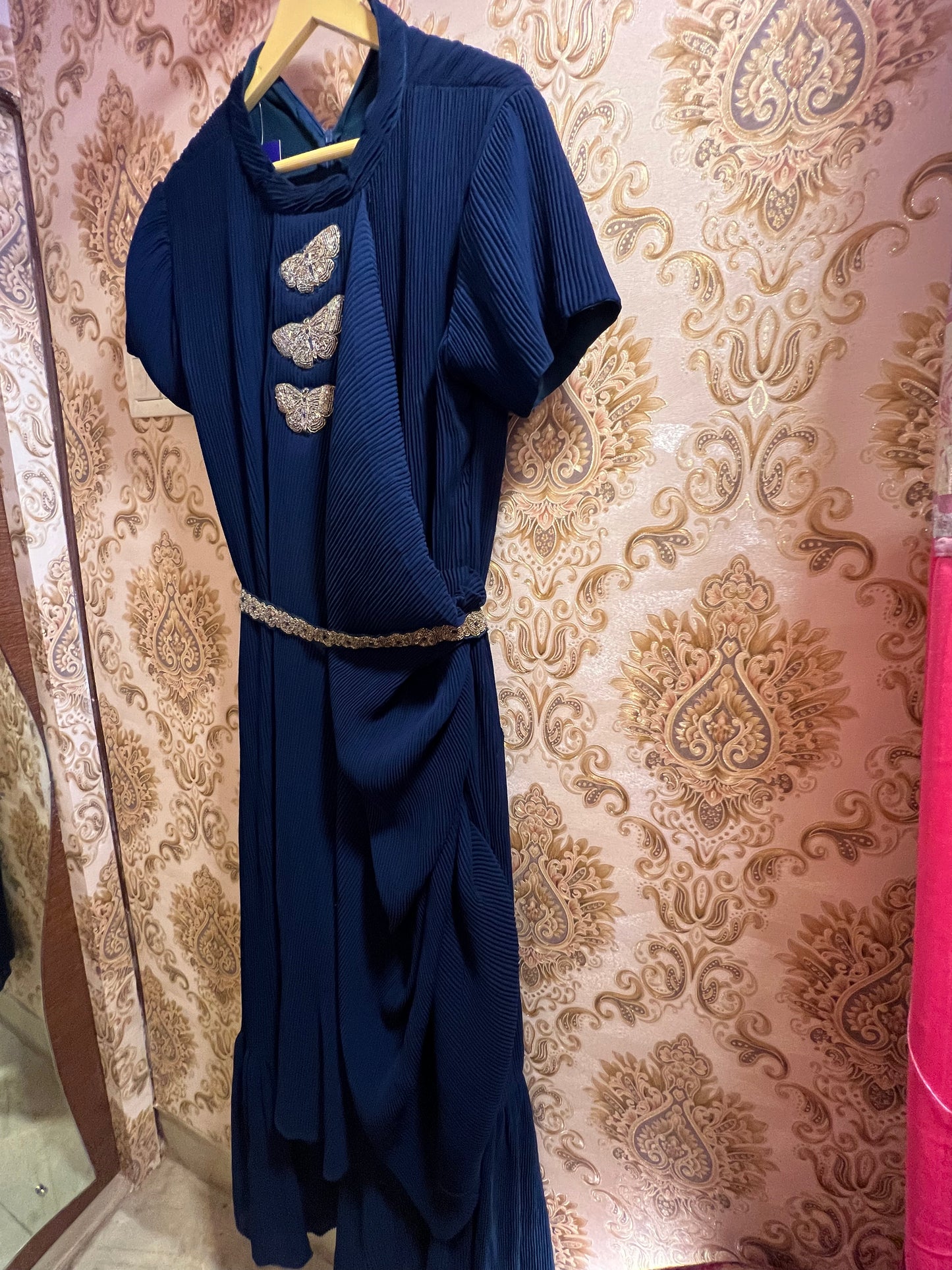 Ninza crepe gown - Saffronfashionindia