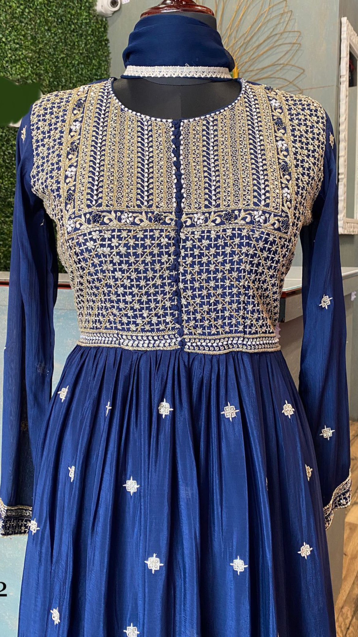 Fenicia Royal blue dress - Saffronfashionindia