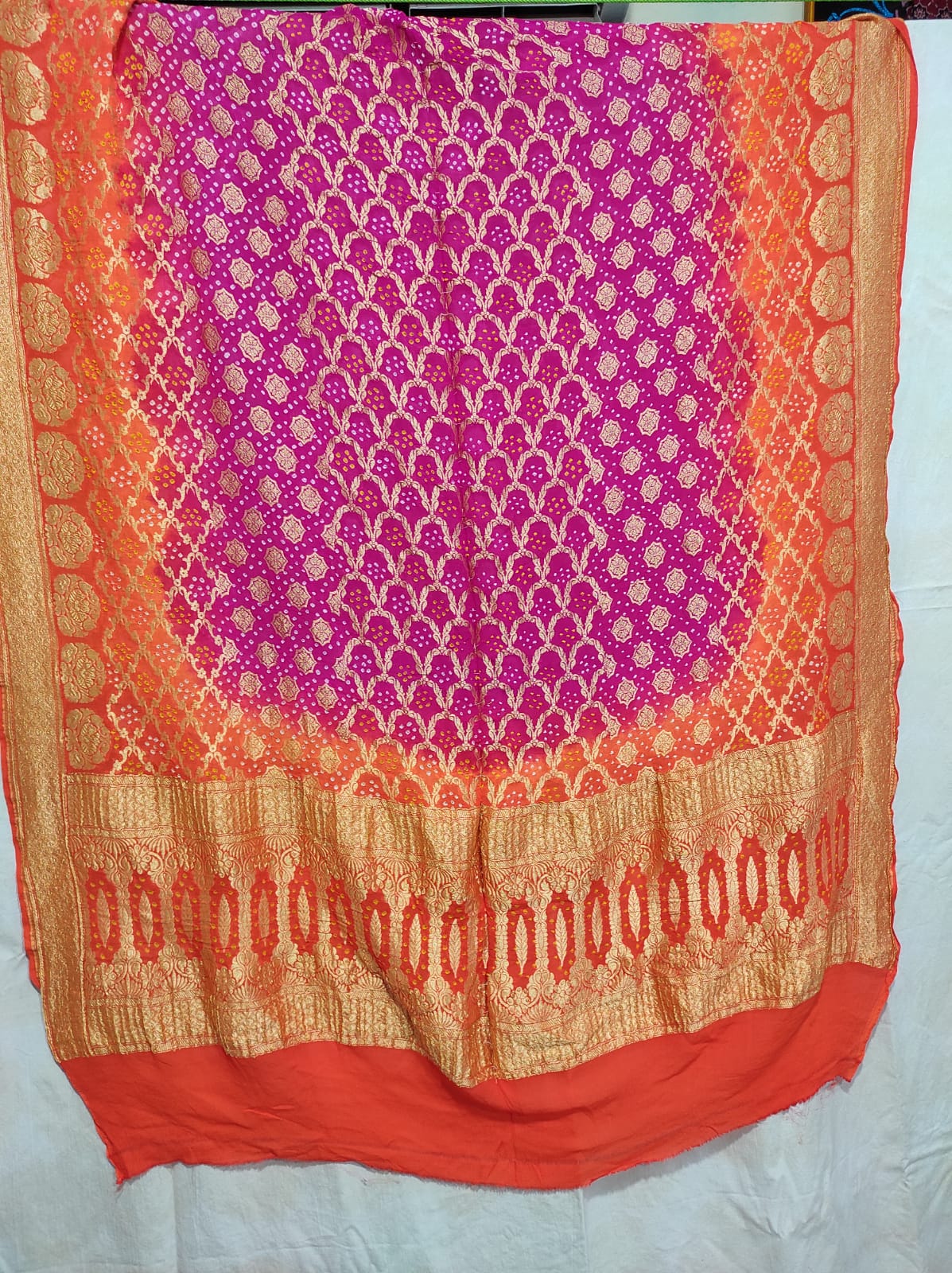 Mahiva bandhani dupatta - Saffronfashionindia