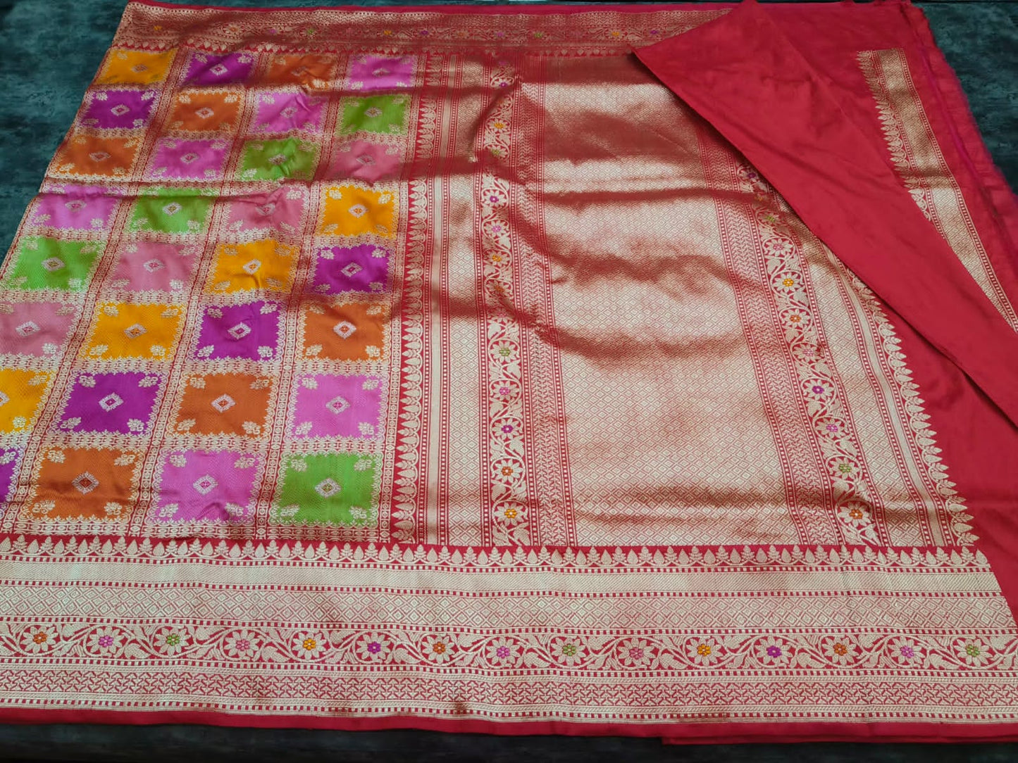 Subedha Banarsi rangkat saree - Saffronfashionindia