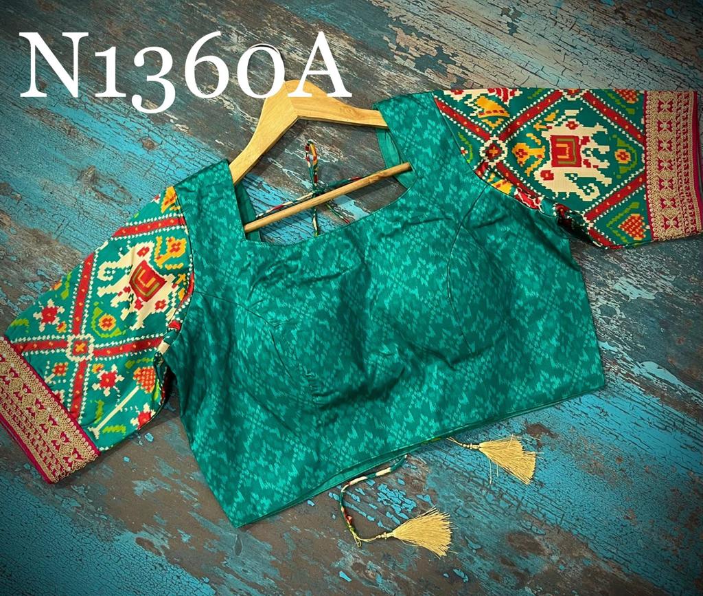 Marina silk lehanga - Saffronfashionindia