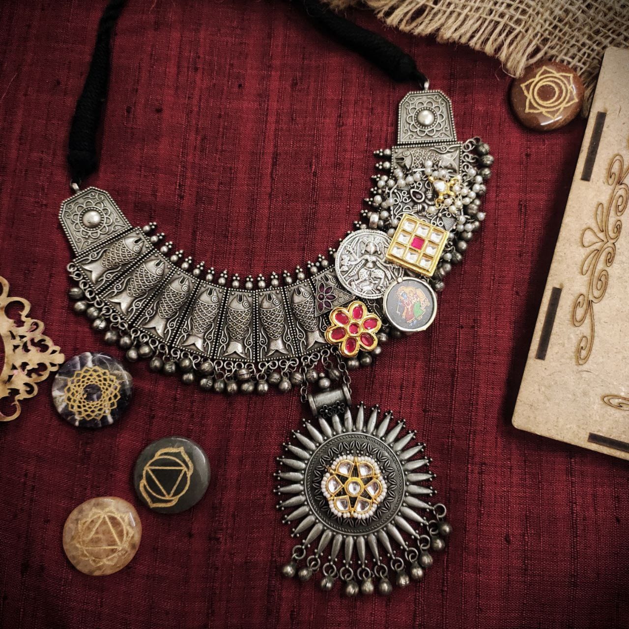 Avesha tribal designer neckpiece - Saffronfashionindia