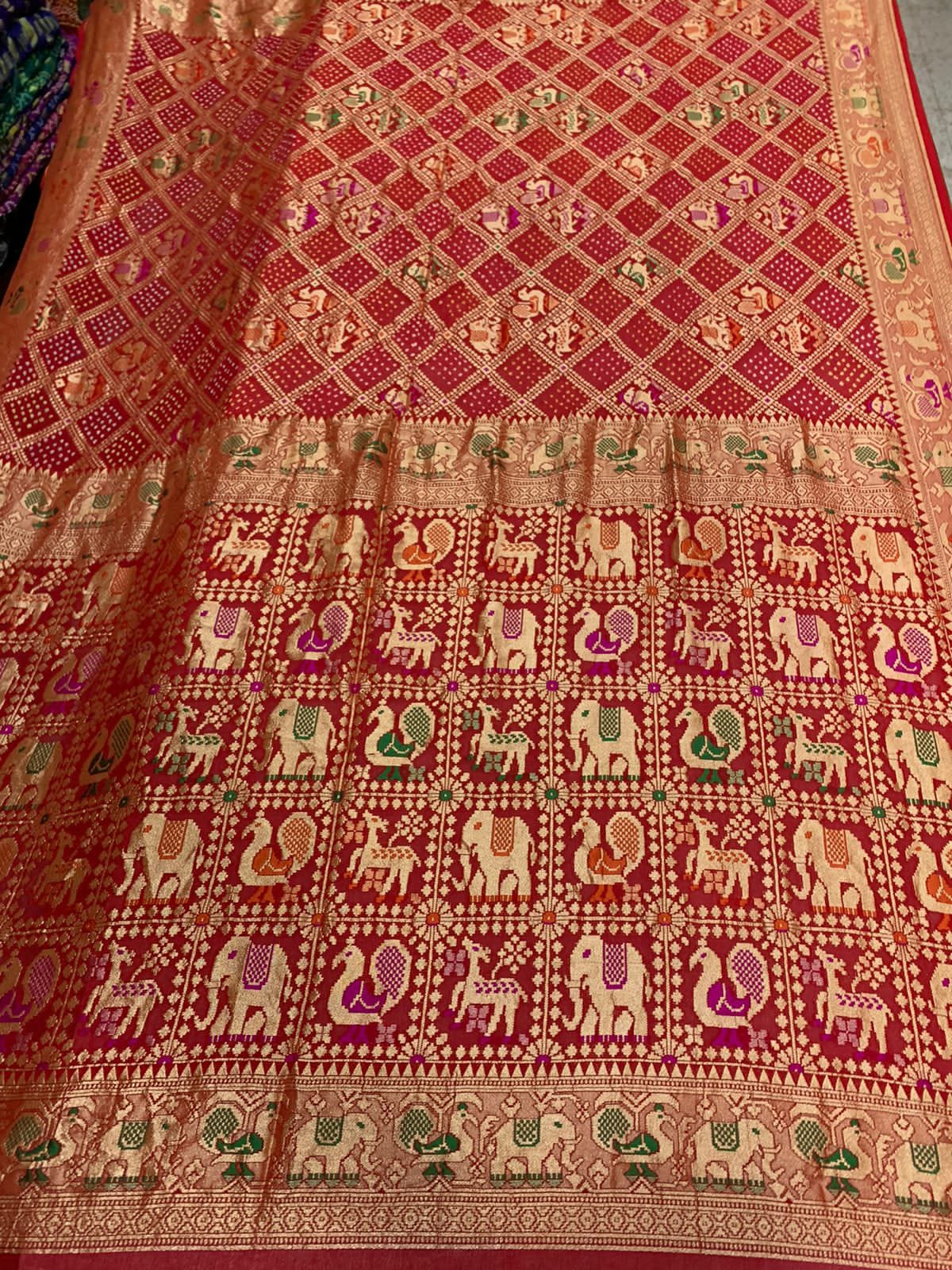 Fenicia bandhani gorgette dupatta - Saffronfashionindia
