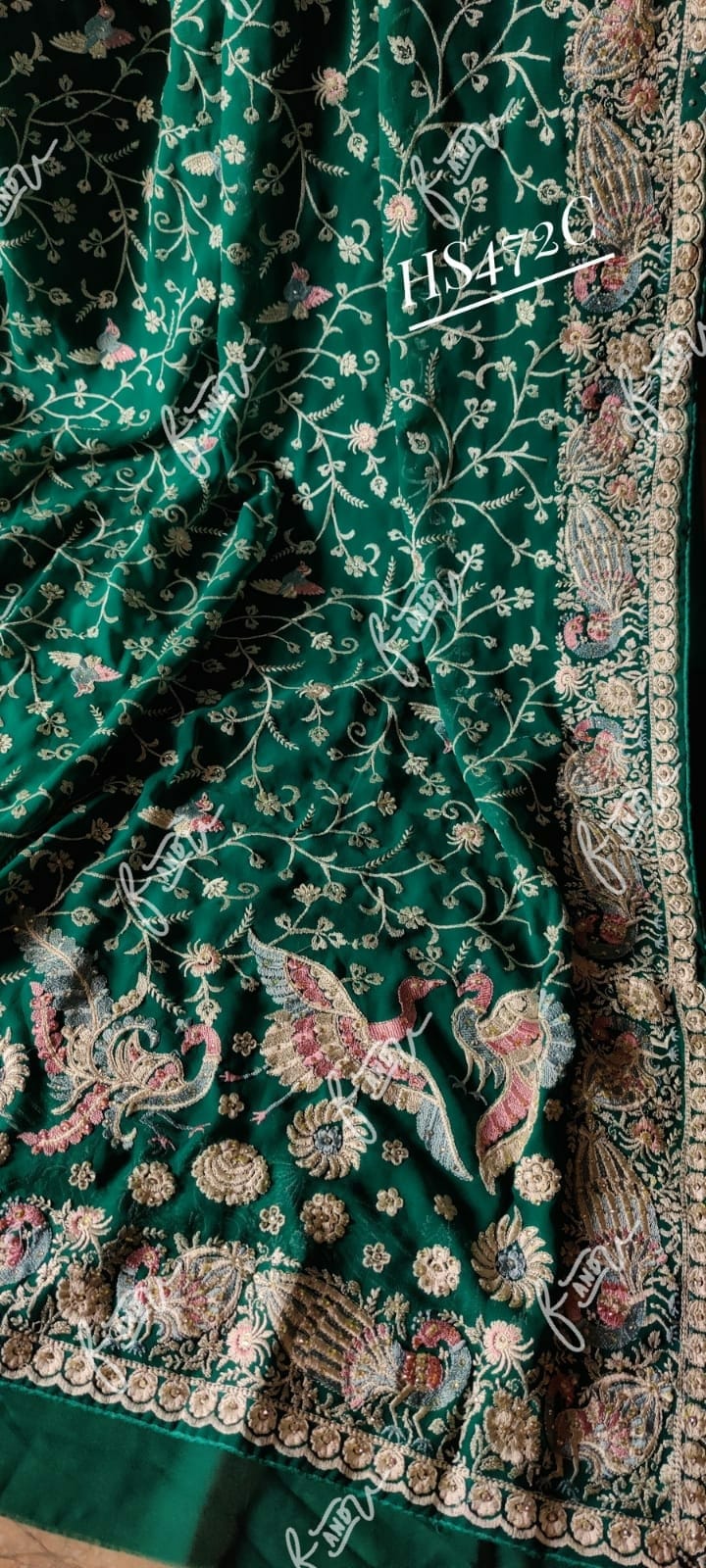 Parsi inspired embroidery saree/heritage saree - Saffronfashionindia